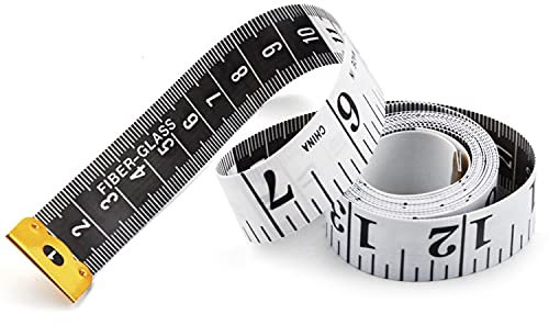 Mètres à Ruban pour Couturier double face, 1,5 m 60 Pouce sur Mesure Couturière Tissu Règle, La Blanc Mesure Ruban 1 Pièces