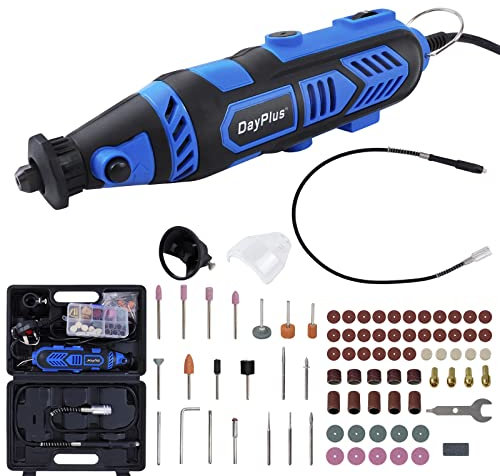 Multifunktionswerkzeug Drehwerkzeug mit 80 Zubehör, 6 Variable Drehzahleinstellung 10000-32000 RPM, Elektrisch Schleifer Drehwerkzeugsatz für DIY Gravieren Schleifen Polieren Reinigen Schneiden
