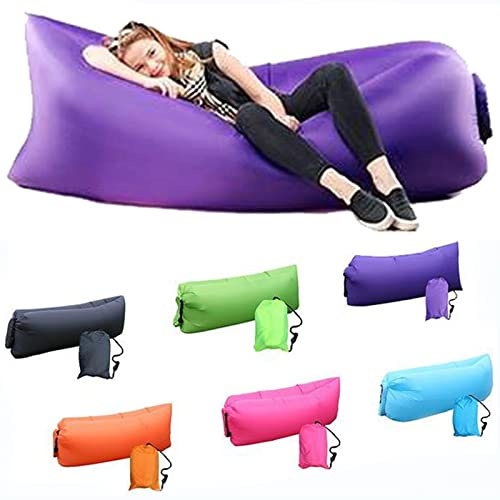 DERJLY Sofa Hinchable Inflable Sofá - Tumbona de Aire a Prueba de Agua - Anti Fugas de Aire con Paquete portátil Bolsa de Aire para sofá de Aire, para Viajes, Camping, Fiestas, Mar o Playa