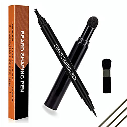 Fulenyi Bartfüller für Herren - Herren Wasserfestes, schweißfestes, langlebiges Bartstift-Set - Langlebiger, wasserdichter Bartstift, männlicher Schnurrbart-Reparaturformstift