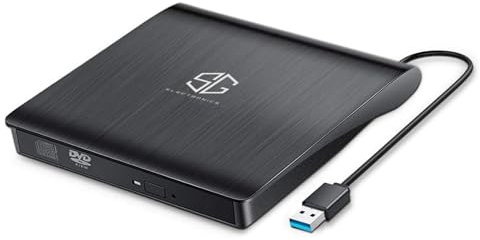 SG, Lettore CD DVD Esterno Portatile, Masterizzatore DVD Esterno, Lettore CD Esterno per Pc Portatile e Desktop Tower, Disco Esterno Ultra Slim USB 3.0, compatibile con Windows, Linux e Mac OS