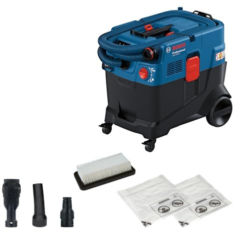 Bosch Professional Allessauger Gas 400 A (1200 W, automatische Filterreinigung (AFC), inkl. Hauptfilter, Schlauch, Werkzeugadapter, Krümmer, 2X Entsorgungssack)