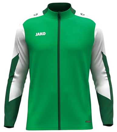 JAKO Veste en polyester Dynamic pour enfant, vert/blanc/vert foncé, 164 cm