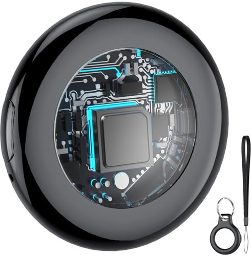 Air Tracker Tag Bluetooth Item Finder, Compatible with Apple Find My APP (iOS Only), 100dB Beep Smart Tag, Replaceable Battery, Item Finder and Locator for Keys/Luggage/Bags/Wallets etc., Black 1 Pack