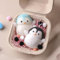 Anboor Pinguine Squishies-Spielzeug (2er-Pack) – 7,6 cm große, süße, weiche Pinguine zum Stressabbau, Kawaii-Partygeschenke für Kinder und Erwachsene (Blau & Schwarz)