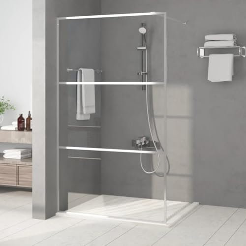 Gecheer Silver duschvägg 115 x 195 cm ESG transparent glas, nisch duschhållare, nisch duschbox, infälld duschbox, nischdörr duschbox, glasduschdörr, P152118