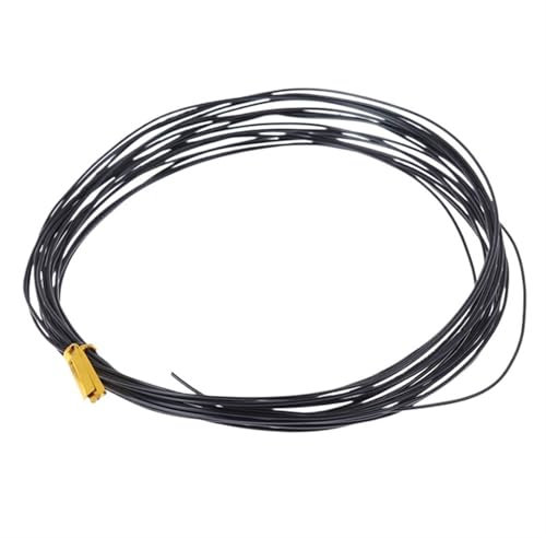 ZYAGH Bonsai Wire Schwarz, insgesamt 5 m, Bonsai-Drähte, eloxierter Aluminium-Bonsai-Trainingsdraht mit 6 Größen (1,0 mm, 1,5 mm, 2,0 mm, 2,5 mm, 3 mm, 3,5 mm) Fur Bonsai(1.0mm)