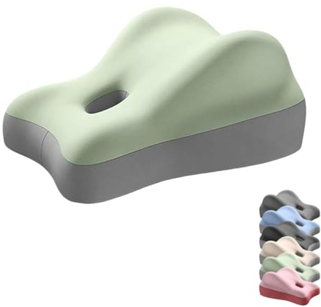 Eqvexd Almohada de cuña for Parejas, Almohada de Cama, cojín for glúteos for Embarazadas, triángulo ergonómico de Espuma viscoelástica for Adultos, Ideal for Leer y Dormir.(Green)