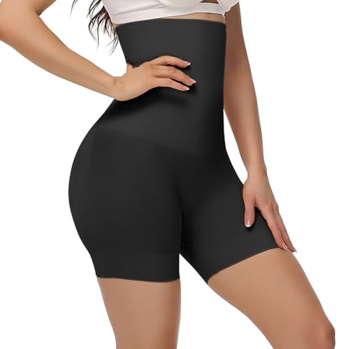 DiULi Braga Reductora Mujer, Braguitas Fajas Reductoras, Braguitas Moldeadoras Abdomen, Control Barriga Shapewear, Faja Pantalon Adelgazante sin Costuras, Bragas de Antirozaduras (Negro-S)