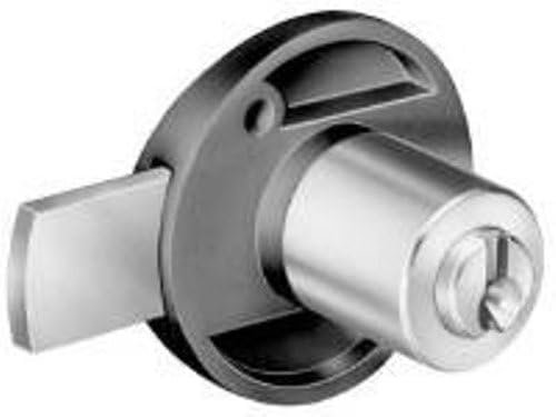 Serratura ad orologio per cassetti - da applicare - Meroni 2131 - cilindro nichelato (20 mm)