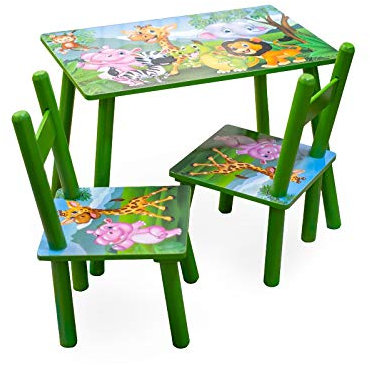 HTI-Line Kindertischgruppe Dschungel Kindertisch Kinderstuhl Kindermöbel