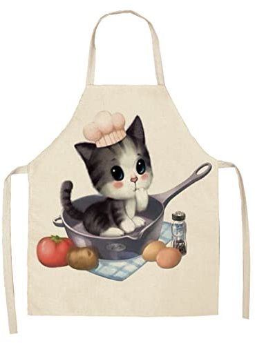 Gaf Nuncew grembiule cucina donna gatto,divertenti grembiule cucina gatti,Protezione per cucina quotidiana, cucina, pulizia domestica