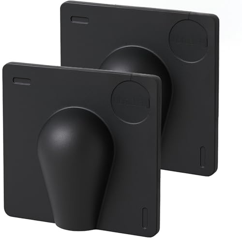 External Brick Burst Buster Plate - Cable Wall Entry Tidy Cover Satellite Coaxial Aerial (2, Black)