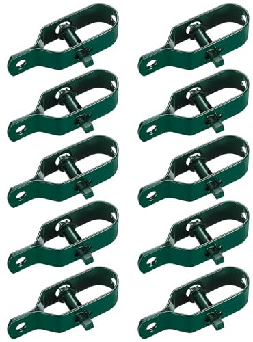10 Piezas Tensor de Alambre, Tensores para Malla de Alambre de Acero Galvanizado, Tensor de Alambre con Trinquete para Tela Metalica, Vallas, Emparrados, Jardin (Verde)