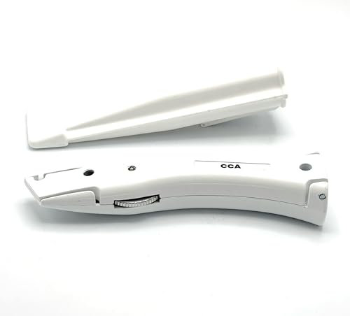 CCA White Carpet cutter tool with matching white holder for the professional and DIY installer
