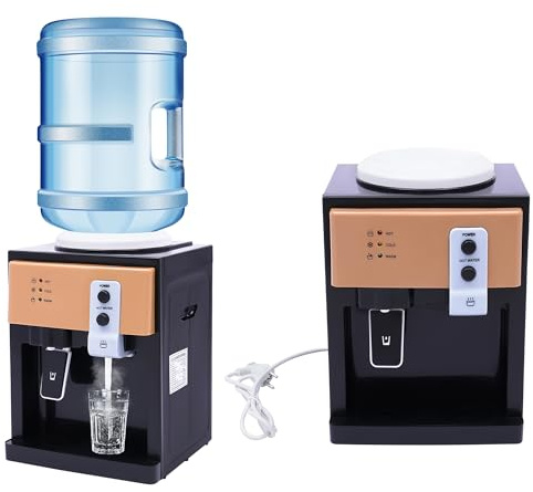 Wasserspender, 550W + 75W Water Dispenser mit Netzkabel, Kühler & Wasserspender für Trinkwasser, Automat Wasserspender für 3,5L, 5L, 10L und 18,9L Eimer Wasser, 14.2 x 9.4 x 10.6