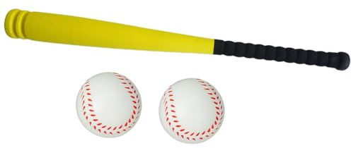 Ailan Baseballs For Kids Training Fun Activity for Creative Baseball Bats Balls Set For Children Enjoyable Indoor Outdoor Play for Creative Baseball Bats, yellow, 54cm
