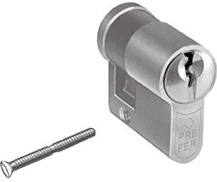 Art. 6A002210KA MEZZO CILINDRO Sagomato Ottone satinato - L - 32 - A - 23 - B - 9 - Perni - 4