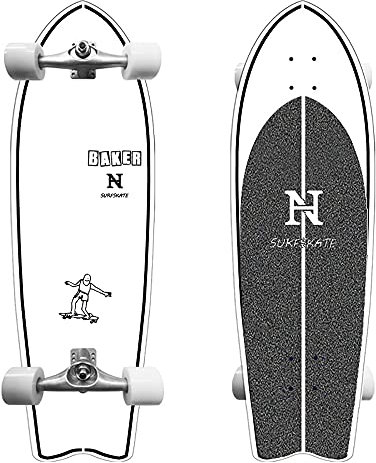 Street Surfing Skateboard Kinder Komplettboard, Mit Kugellager ABEC-11 & C4 LKW Für Surf Skateboard 32 X 10 Zoll Holzboard Deck Scooter, Waveboard Mädchen FÜR Anfänger Und Profis Longboard,A