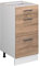 Vicco Küchenunterschrank R-Line, Sonoma/Weiß, 40 cm mit Schubladen, ohne Arbeitsplatte