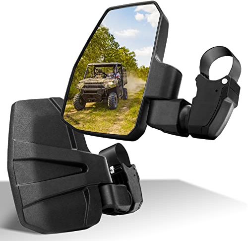 SHEJISI UTV Side Mirrors,You No Longer Need to Adjust by Hand,Innovative Automatic Reset Function,for 1.5-2.0 Roll Cage,Compatible with Polaris RZR,Can Am Maverick,Honda Pioneer SXS,Kawasaki Mule