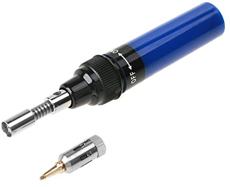 Schweißen Stift Werkzeug, Schnurlose Butangas-Lötpistole, Tragbarer Gaslötkolben, Praktische Mini-Taschenlampe für Elektronik, Schmuck, Schweißen (blau)