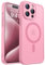 CANSHN 2024 Neu für iPhone 15 Pro Max Hülle mit Kameraschutz für Magsafe (TOP Militärschutz & Magnetkraft) Extrem Haltbarkeit Hülle iPhone 15 Pro Max Case Stoßfest, Rosa