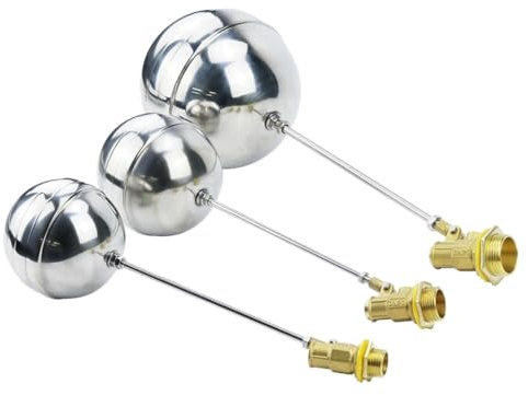 1/2 3/4 1 Schwimmerventil aus Messing, schwimmendes Kugelventil for Kalt- und Warmwasserspeicher | SS201-Schaft | Durchflussregelung for Zisternen/Ausdehnungsgefäße (Farbe: 1 Stück, Größe: 3/4)(2p