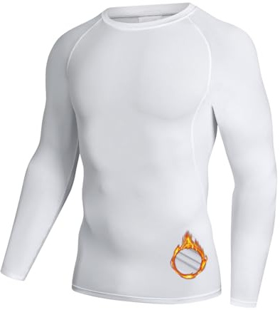 NuCamper Camiseta Térmica para Hombre, Invierno Camisetas Interior Termicas Hombre Manga Larga, Invierno Térmica Deporte Camiseta Compresión para Ski Camiseta Running Ciclismo Fitness Cálida Ropa