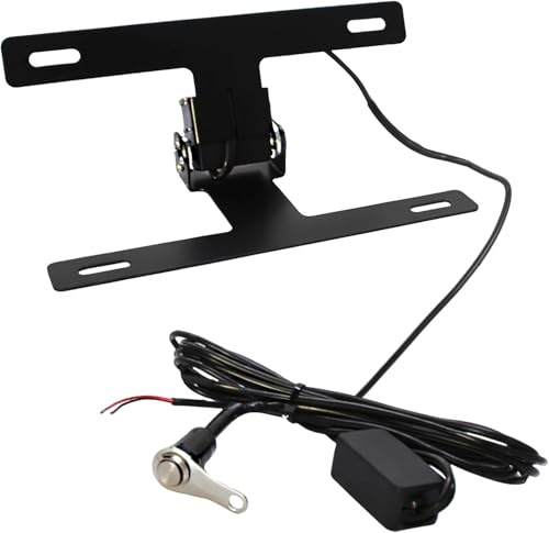 Soporte Plegable Universal para Matrícula de Moto, Soporte Eléctrico Ajustable para Placa de Moto, Repuesto para Modificación de Motocicletas