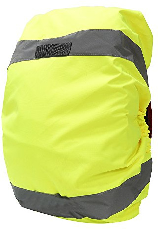 AYKRM High Vis Waterproof Backpack Rucksack Cover Bag Rain Cover with Reflective Strip for Cycling, Running, Hiking (20-40L, yellow)