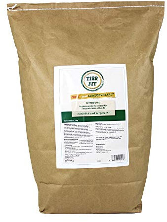TierFit Obst- und Gemüsevielfalt getrocknet 5 kg Gemüseflocken Obstflocken Kräutermischung zur Fleischfütterung glutenfrei Hundefutter Barf