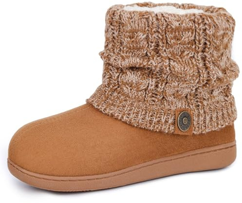 FamilyFairy Women's Bootie Slippers Warm Memory Foam Winter House Shoes | Micro Suede Upper, Plush Fleece Lining, Non Slip Rubber Sole, Indoor Relaxing and Quick Outdoor Trips, Gift, Ladies Slippers