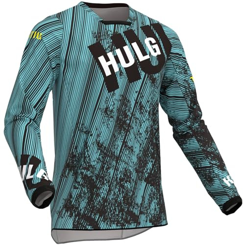 MTB-Trikot,Fahrradtrikot Herren Langarm,fahrradshirts Herren Langarm,MTB Tshirt,atmungsaktives Material, Schnell Trocknend,antibakteriell,Geeignet Für Viele Outdoor-Sportarten (Style-13,L)