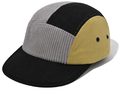 CLAPE Cord Basecap Damen 5 Panel Baseball Cap Sonnenschutz Schildkappe Snapback Dad Hat Grau Grey WBDBH24081