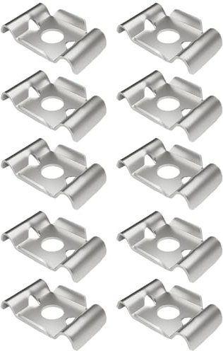 Zaunbefestigungsklammern - 10X Doppelstab Zaunbefestigung Mit Halterung,Diebstahlsicheres Zaunzubehör mit Montagehalter für Haus, Garten, Wohnung & Außenbereich
