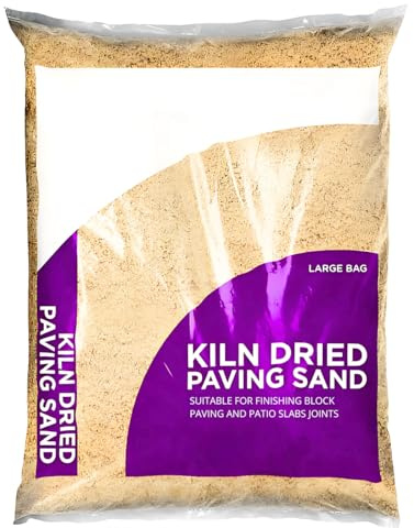 Kiln Dried Paving Sand 20kg Natural Jointing Sand for Block Paving, Patios & Driveways – Free Draining, Covers up to 4m²