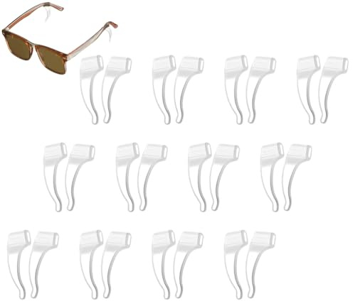 Housoutil Crochets D'Oreille Anti-Dérapants Pour Lunettes 12 Paires Poignées En Silicone Confortables Accessoires De Lunettes Adaptés Pour Sport Et Usage Quotidien