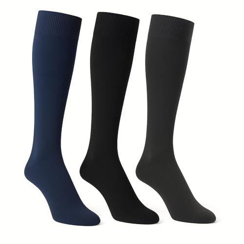 Carpenter - Calze Uomo Lunghe in Caldo Cotone, Confezione da 3 Paia, Tinta Unita, Taglia Unica Universale, per Uso Quotidiano (IT, Testo, Taglia unica, Regular, Regular, 3 Paia Assortiti Lunghi)