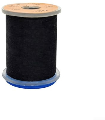 Fil fluorescent 70D pour fixation de mouches, pour ajuster les hameçons et la fabrication d'appâts (noir)