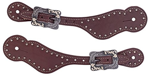 Weaver Leather Ladies' Shaped, Cinghie di sperone in Pelle con Imbracatura Donna, Rosa Cayon oliata, Taglia Unica