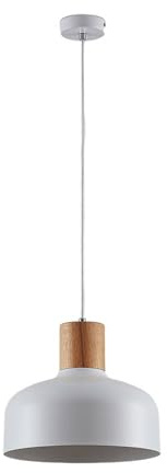 Lindby Pendelleuchte Carlise (Skandinavisch) in Weiß aus Metall (1 flammig, E27) - Deckenlampe Esstischlampe Hängelampe Hängeleuchte Wohnzimmerleuchte