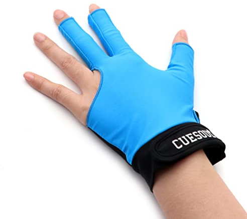 CUESOUL Guantes de Billar Mano Puente Izquierda/Derecha - Adecuado para Juego de Billar/Snooker/Juego de Carambola