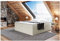 MEBLINI Boxspringbett mit Bettkasten - Gepolstert Doppelbett mit Matratze und Topper - Polsterbett mit Stauraum - Bett ohne Kopfteil - Stauraumbett - Lionel - 160x200 - H3/Beige Webstoff