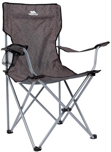 Trespass Adults Folding Camping Chair With Cup Holder Fishing Portable - Branson