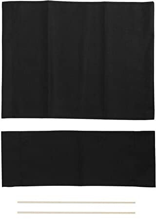 FUBESK 1 set di copertura di ricambio in tela, per sedia da regista, stile casual, con seduta e schienale in tela, con bastone in legno, per sedia da direttore domestico, colore: nero