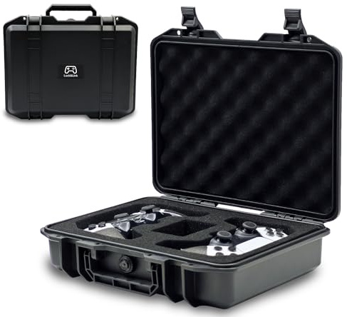 Luck&Link Hard Shell Travel Case for Any Regular Sized Game Controller e.g PS5, PS4, Xbox Series X/S, Xbox One, Switch Pro, Dual Controller Carrying Portable Storage case (Dual Game Controller)