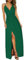 UUAISSO Robe Boho d'été pour Femme Bretelles Spaghetti Col en V Couleur Unie Floral Plage Longue Robe Maxi Vert XL