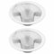TopHomer Filtro per scarico del lavandino, 2 pezzi, in acciaio inox, filtro per lavello da cucina, bagno, vasca da bagno, doccia, scarico a pavimento, 7 cm (centrale)