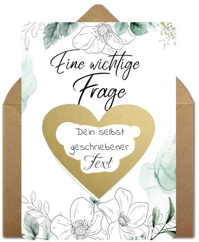 Gutschein zum selber Ausfüllen mit Rubbelaufkleber | Eine wichtige Frage | Karte zum selbst Beschriften | Geburtstagskarte | Geschenke für Frauen, Freundin | Kinogutschein, Reisegutschein